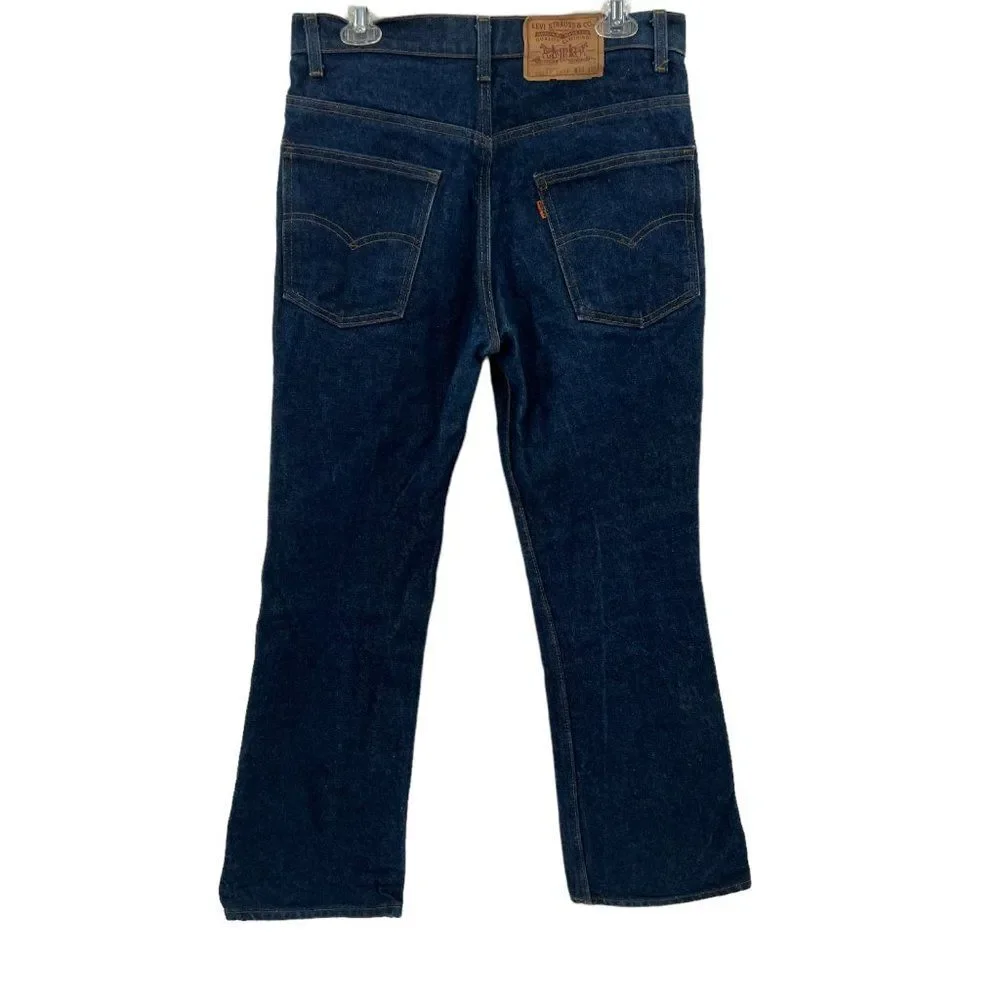Vintage Levi's 20517-0217 Orange Tag Dark Blue Wash Saddleman Jeans 33 x 30